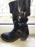 Skórzane ocieplane botki roz. 39