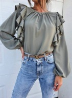 Koszula z falbanami KHAKI BY ME rozm. S