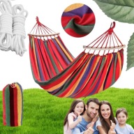 HAMAK DWUOSOBOWY XXL OGRODOWY HUŚTAWKA MOCNY DUŻY WZMOCNIONY PAŁĄK + TORBA