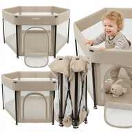 KOJEC DLA DZIECKA SKŁADANY SUCHY BASEN TULANO BEŻOWY PLAC ZABAW 125X125X66