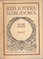 WILLIAM SZEKSPIR Shakespeare HAMLET BN BIBLIOTEKA NARODOWA OSSOLINEUM 1971