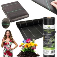 AGROWŁÓKNINA CZARNA PRZECIW CHWASTOM AGROTKANINA ANTYCHWASTOWA 90G 0,8X50M