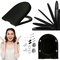 DESKA SEDESOWA WOLNOOPADAJĄCA UNIWERSALNA CZARNA WC CERSANIT KOŁO GEBERIT