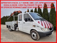 Mercedes-Benz Sprinter 616CDI 2.7 160KM 79tys km Doka 6-osob HDS Palfinger