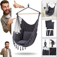 FOTEL WISZĄCY KRZESŁO BRAZYLIJSKIE KOKON OGRODOWY HUŚTAWKA 100CM 120KG