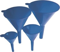 Lejki plastikowe 50–125 mm 4 sztuki do płynów i kuchni