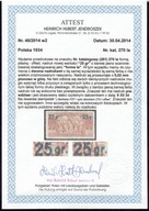 WYDANIE PRZEDRUKOWE 270 I a NADRUK PODWÓJNY ATEST Gw