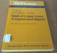 Table of laser lines in gases and vapors Beck, W. Englisch, K. Gürs.