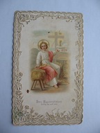 JEZU NAJCIERPLIWSZY KRAKÓW GAWROŃSKI przedwojenny ŚW. OBRAZEK-KORONKA 1901