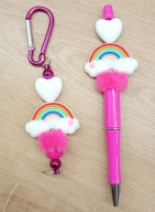 Komplet Tęcza: długopis + zawieszka 6423 Oliwia Kurowska, Kuba Kurowski