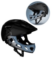 KASK ROWEROWY Nils Extreme MT401 RAYDENr. XS TWARDY Z OCHRONĄ TWARZY CZARNY