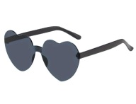 Okulary Czarne w Kształcie Serca Przeciwsłoneczne Okulary Prezent Fotobudka