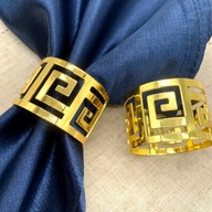 Obrączka serwetnik serwetki pierścienie zestaw komplet 20sztuk złote srebro