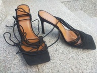 ASOS nr 45-46/13UK czarne sexy sandały na szpilce