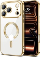 iPhone 17 Pro Max – Etui MagSafe Złote Shockproof | Ochrona Aparatu