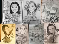 Karykatura z zdjęć A4 1os. urodziny ślub prezent obraz ona on rocznica dom