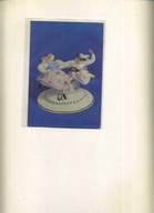 WIDOKÓWKA -CERAMIKA ,ĆMIELÓW,FIGURKA ,chłopiec i dziewczyna w strojach