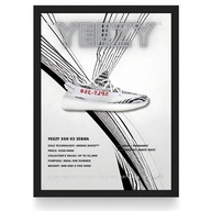Plakat Yeezy 350 "Zebra"/Spiral/ (Czarna/Biała Ramka)