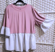 UROCZA 2 W 1 W PUDROWYM RÓŻU Z BIAŁĄ ,,KOSZULĄ'' ok 50