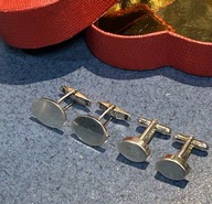 JHW ENGLAND SREBRNE SPINKI DO MANIETÓW SYGNOWANE - 2 kpl