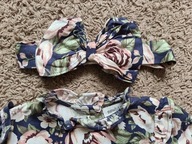 Newbie nowa granatowa opaska w kwiaty róże