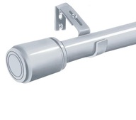 GDEVKHN Regulowany Drążek do Zasłon Stabilny 180-260CM Szary Karnisz