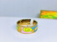 4081 Obrączka Damska Emaliowana US8