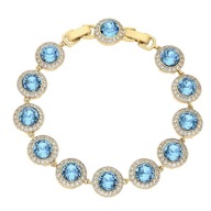 81638 Bransoletka 18K pozłacana 20-17 CM 12 MM SAPPHIRE LIGHT Swarovski