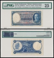 BNA - STRAITS SETTLEMENTS 1 Dollar Dolar 1931 A/3 35784 # P16a RZADKI # VF