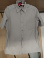 H&M KOSZULA MĘSKA POPIELATA Z KRÓTKIM RĘKAWEM R.L