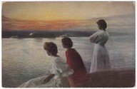 Kobiety nad Morzem zachód słońca ok.1910r.