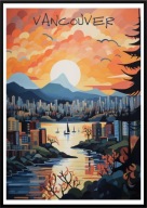 A2 KOLOROWY PIĘKNY PLAKAT VANCOUVER KANADA