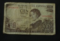 Hiszpania - banknot - 100 Peset 1965 rok
