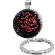 Brelok do kluczy/ka - Róża - ozdobna zawieszka, plecak, portfel