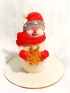 Świeca sojowa Bałwanek Śnieżynka Dekoracja Prezent Boże Narodzenie