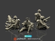 Żywica figurki brytyjskich żołnierzy WWI 1/16 (wzór 2)