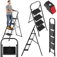 DRABINA SKŁADANA DOMOWA 4 STOPNIOWA METALOWA STALOWA ROZKŁADANA UNIWERSALNA