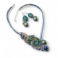 Naszyjnik i kolczyki komplet sutasz ślub wesele