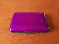 Etui / portfel na karty płatnicze debetowe kredytowe | kolor fioletowy