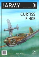 Model kartonowy Curtiss P-40E, dwa modele USAAF/RAF