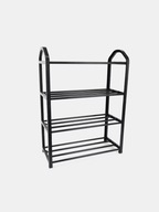 Metalowy stojak na buty 4 poziomowy | Nowoczesny regał do przedpokoju