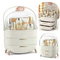 SZKATUŁKA ORGANIZER SZAFKA KUFEREK NA KOSMETYKI KOSMETYCZKA DAMSKA BIAŁA XL