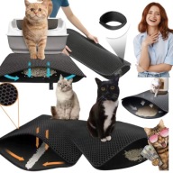 Mata przed kuwetę Lewer szara wodoodporna 60x45 cm z wysokim rantem