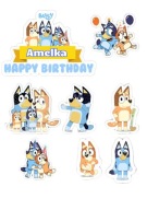 Opłatek na tort WYDRUK CUKROWY BLUEY A4