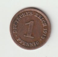 Niemcy-Cesarstwo 1 Pfennig 1915 E ladny stan