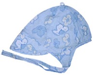 Czapka dziecięca niemowlęca wiązana z daszkiem