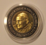 WATYKAN 2005 - 2 EURO JAN PAWEŁ II - SPECIMEN - PRÓBA - PIĘKNA, RZADKOŚĆ