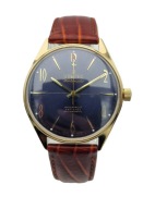 MĘSKI POZŁACANY MECHANICZNY ZEGAREK ATLANTIC WORLDMASTER LATA 70-TE - IDEAŁ