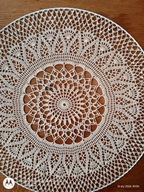 Serweta szydełkowa na obręczy 65 cm -ecri