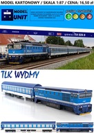 LOKOMOTYWA NUREK + WAGON CD TLK WYDMY MODEL KARTONOWY SKALA 1:87 ModelUNIT
